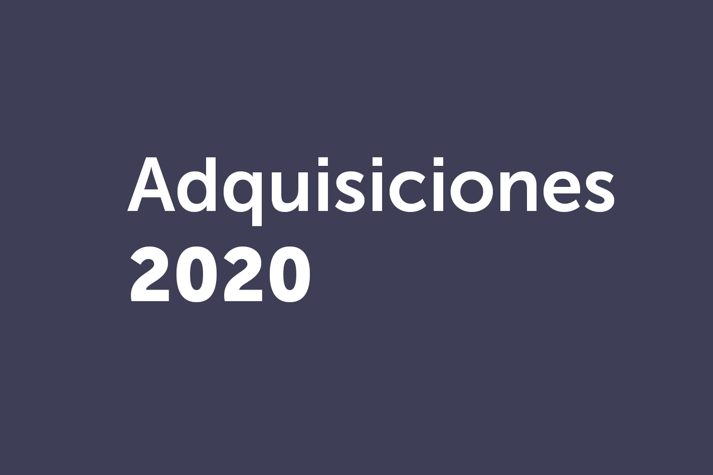 Adquisiciones 2020