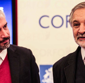 Ministro de Cultura, Ernesto Ottone, y el vicepresidente ejecutivo de Corfo, Eduardo Bitran