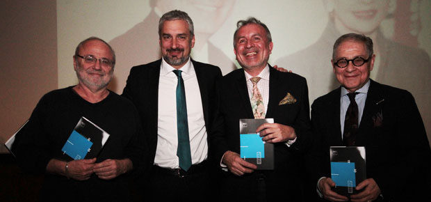 Juan Guillermo Tejeda (Sello de Excelencia en Diseño 2013), Ministro de Cultura Ernesto Ottone, Hernán Garfias (Sello de Excelencia en Diseño 2014), Óscar Ríos (Sello de Excelencia en Diseño 2012)