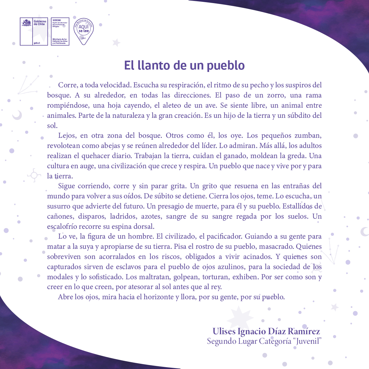 Segundo lugar Categoría Juvenil