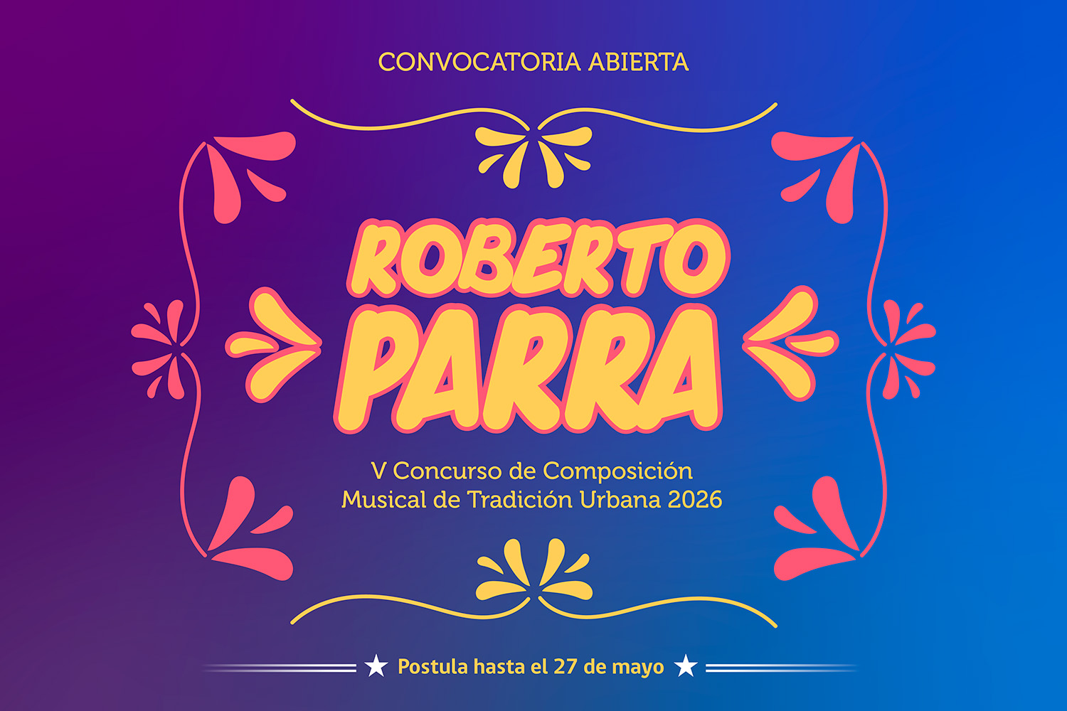 V Concurso de Composición de Obras Musicales de Tradición Urbana Roberto Parra Sandoval