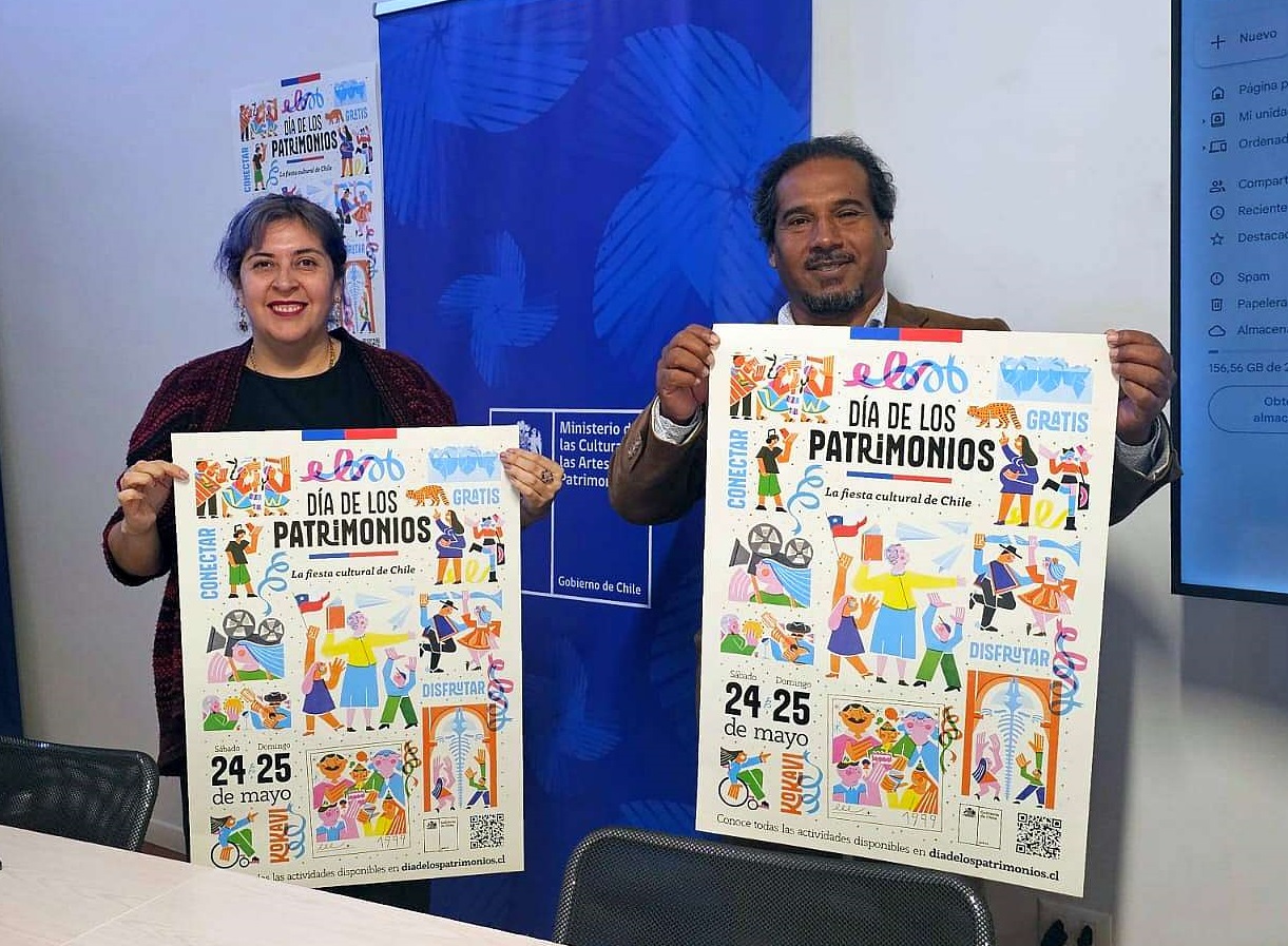 La seremi Rose-Marie Acuña y el director regional de Serpat, José Barraza, lanzaron una nueva versión del Día de los Patrimonios.