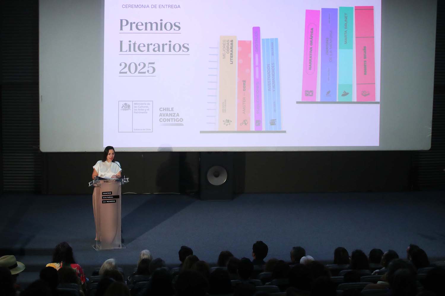 Ministra de las Culturas encabezó ceremonia de entrega de los Premios Literarios 2025