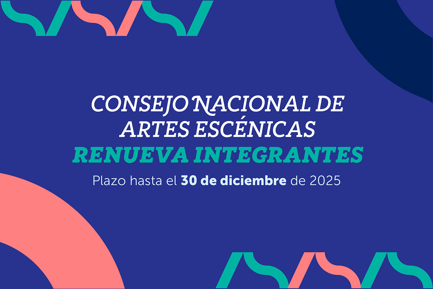 Convocatoria Consejo Nacional de Artes Escénicas