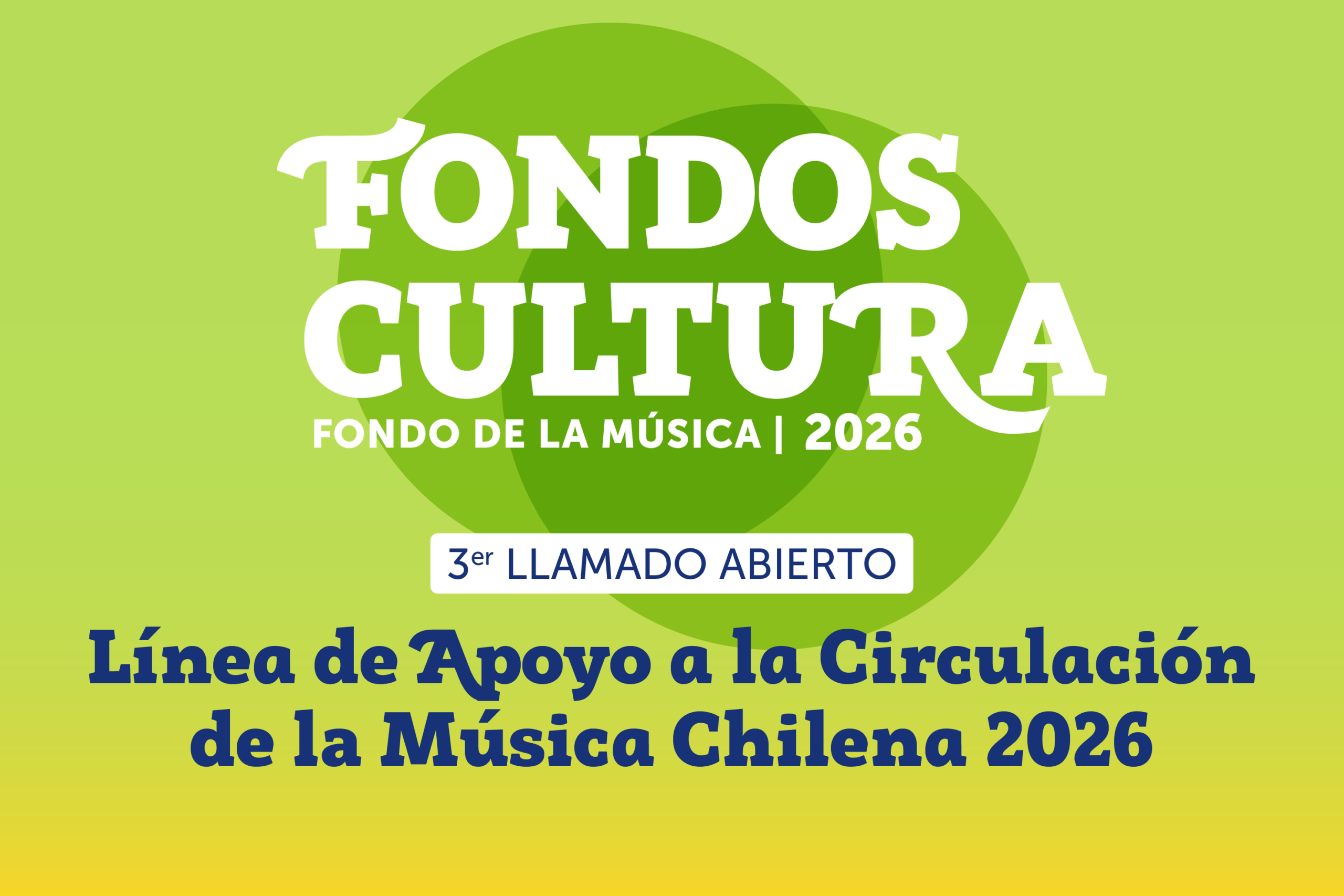 Convocatoria Circulación de la Música Chilena 2025-2026 / Tercer llamado