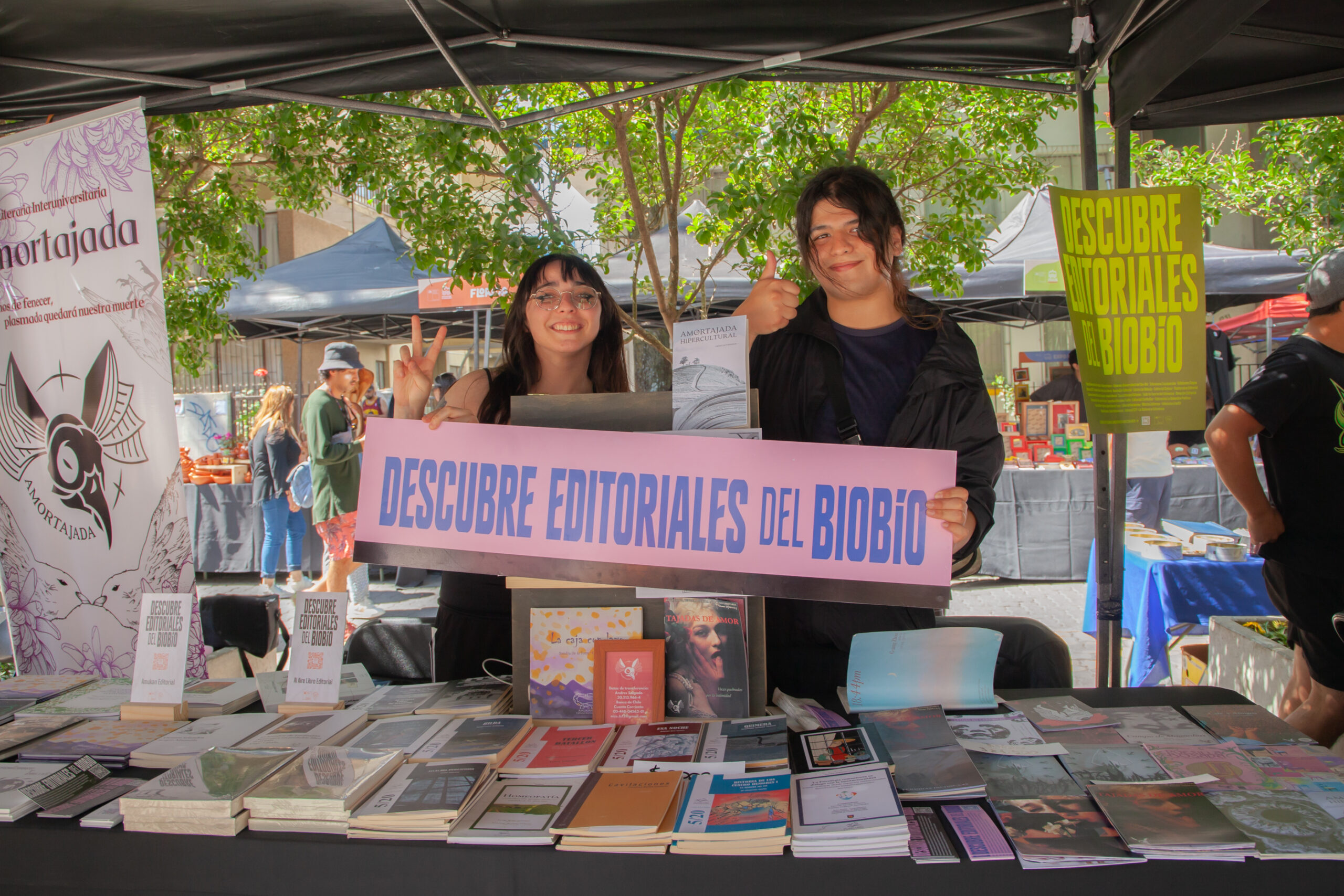 Editoriales del Biobío participan de masiva feria de artes y oficios regionales en la Diagonal de Concepción