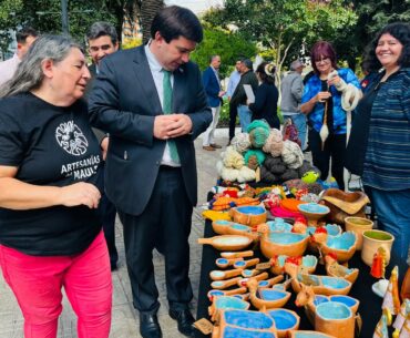 Artesanos del Maule celebran su día con intervención en la Plaza de Talca