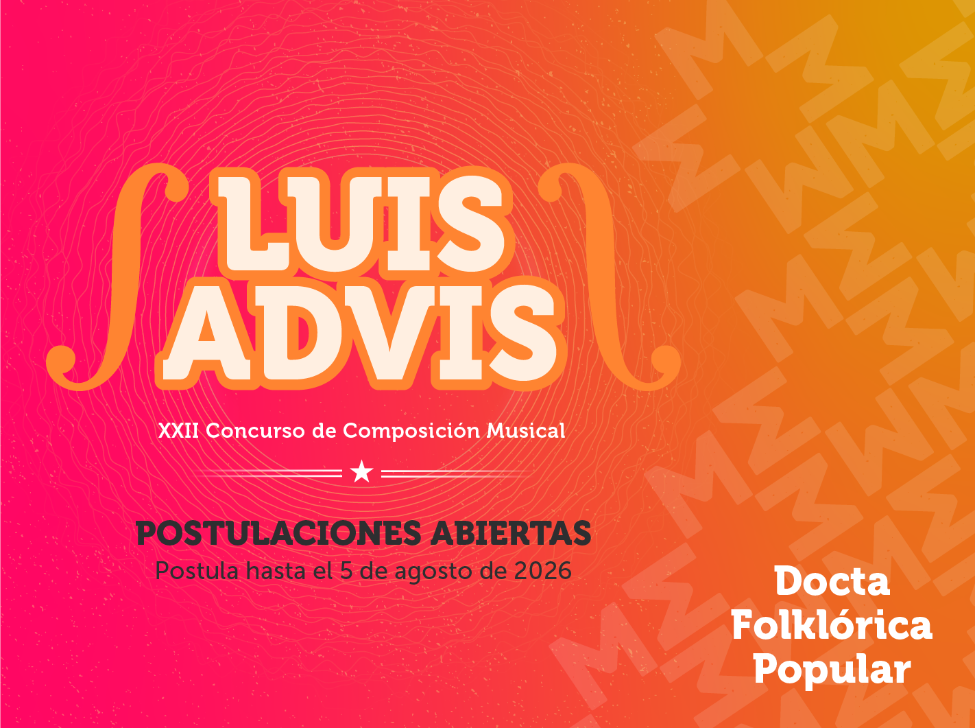Convocatoria Concurso Luis Advis