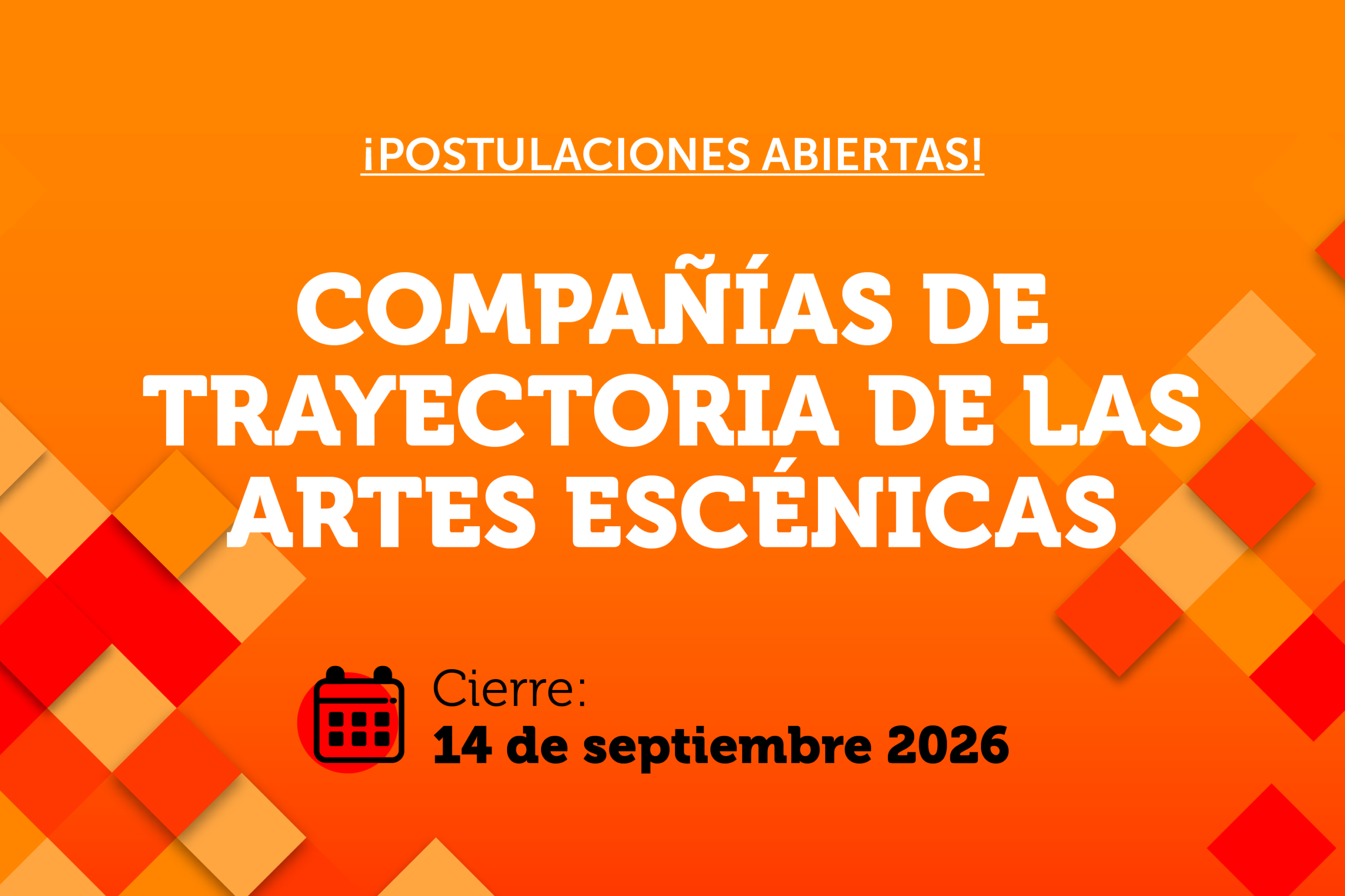 Convocatoria Compañías de Trayectoria de Artes Escénicas 2026