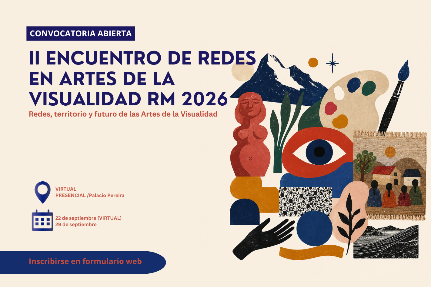 Participa en el Segundo Encuentro de Redes en Artes de la Visualidad RM 2026