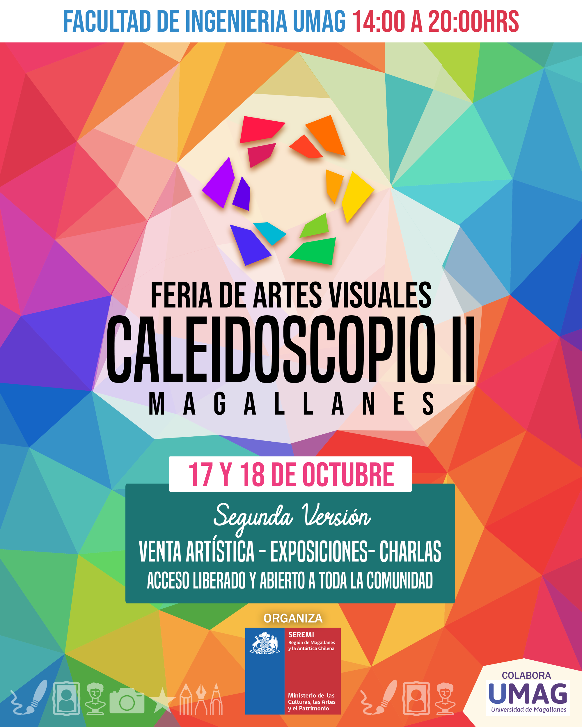 Feria de Artes Visuales Caleidoscopio reunirá a 42 creadores locales este fin de semana en Punta Arena