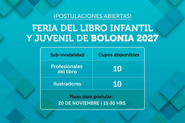 Ministerio de las Culturas abre convocatoria para participar en la Feria del Libro Infantil y Juvenil de Bolonia 2027